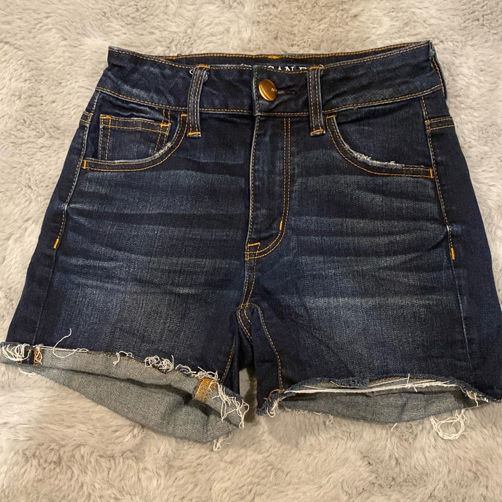American Eagle Outfitters Super Stretch Hi-Rise Shortie Jean shorts
